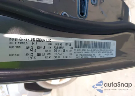 2012 Jeep Patriot Sport z USA, uszkodzony, nr VIN 1C4NJRBB8CD630335